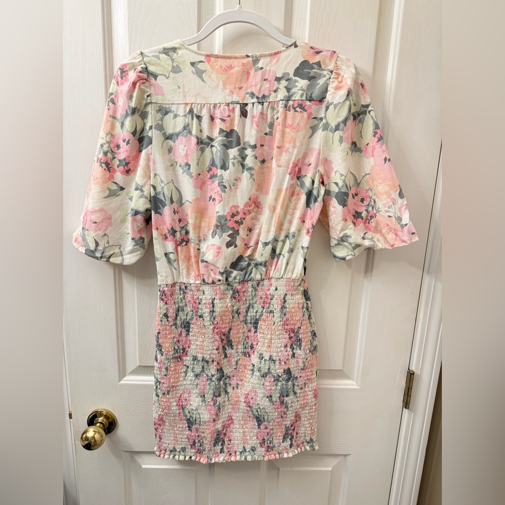 Sezane - Olga Cotton And Linen Floral Dress - Picture 4 of 11